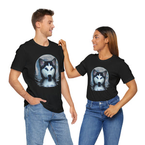 Husky Blue Moon Unisex Short Sleeve Tee