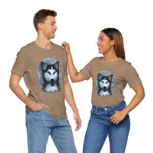 Husky Blue Moon Unisex Short Sleeve Tee