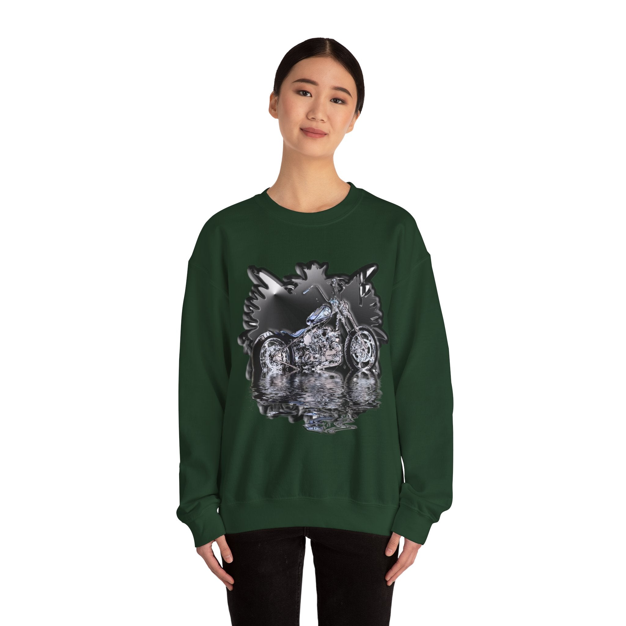 Motorcycle Unisex Heavy Blend™ Crewneck Sweatshirt