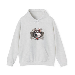 Husky Wings Unisex Hooded Sweatshirt