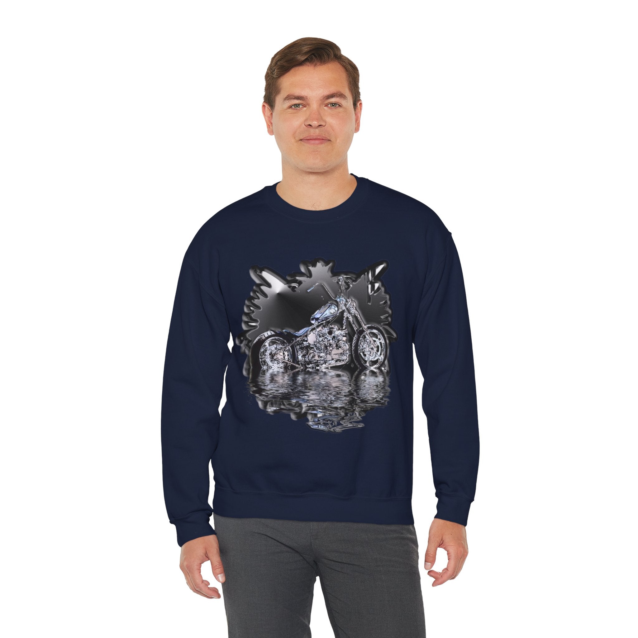 Motorcycle Unisex Heavy Blend™ Crewneck Sweatshirt