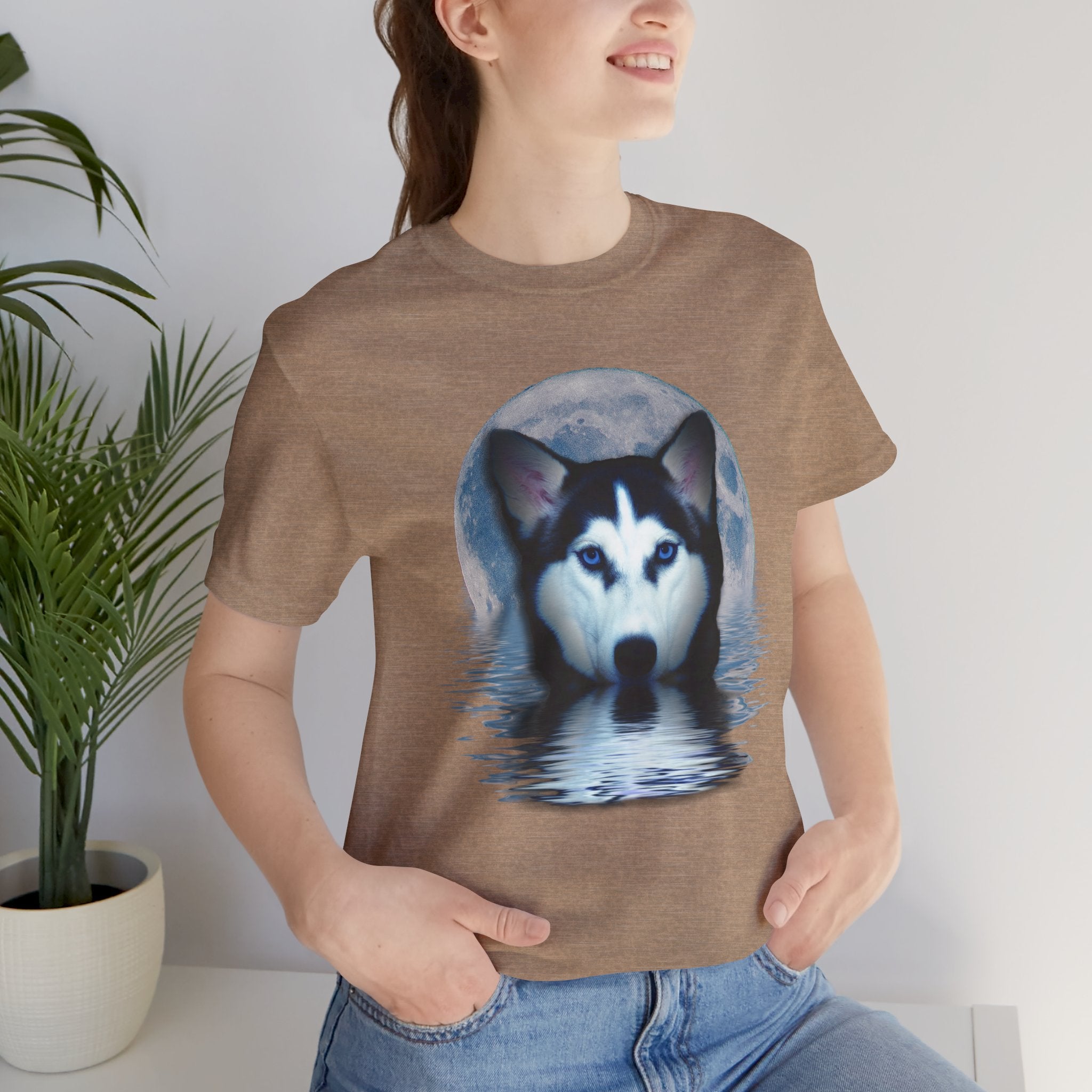 Husky Blue Moon Unisex Short Sleeve Tee