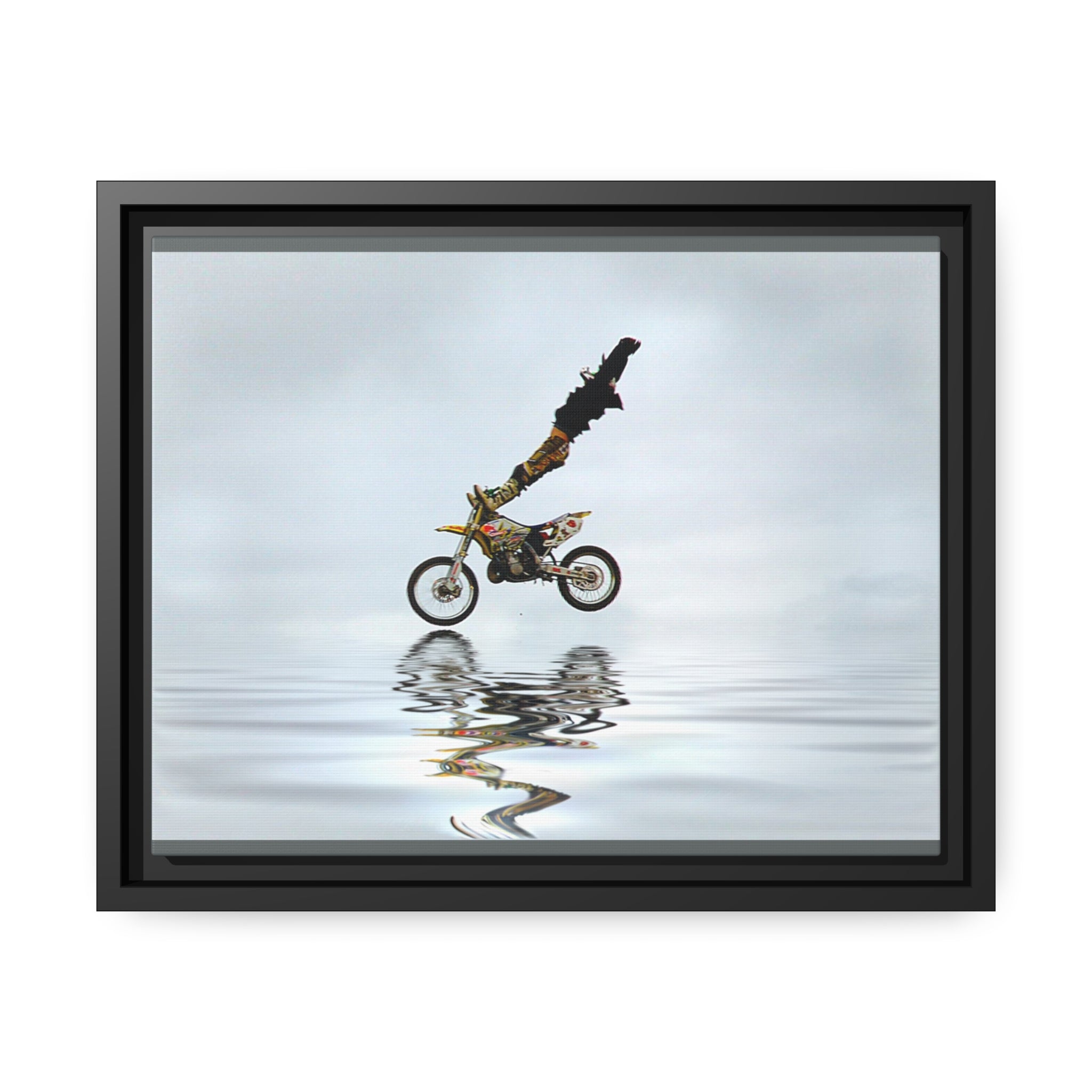 Ride on Water Matte Canvas, Black Frame