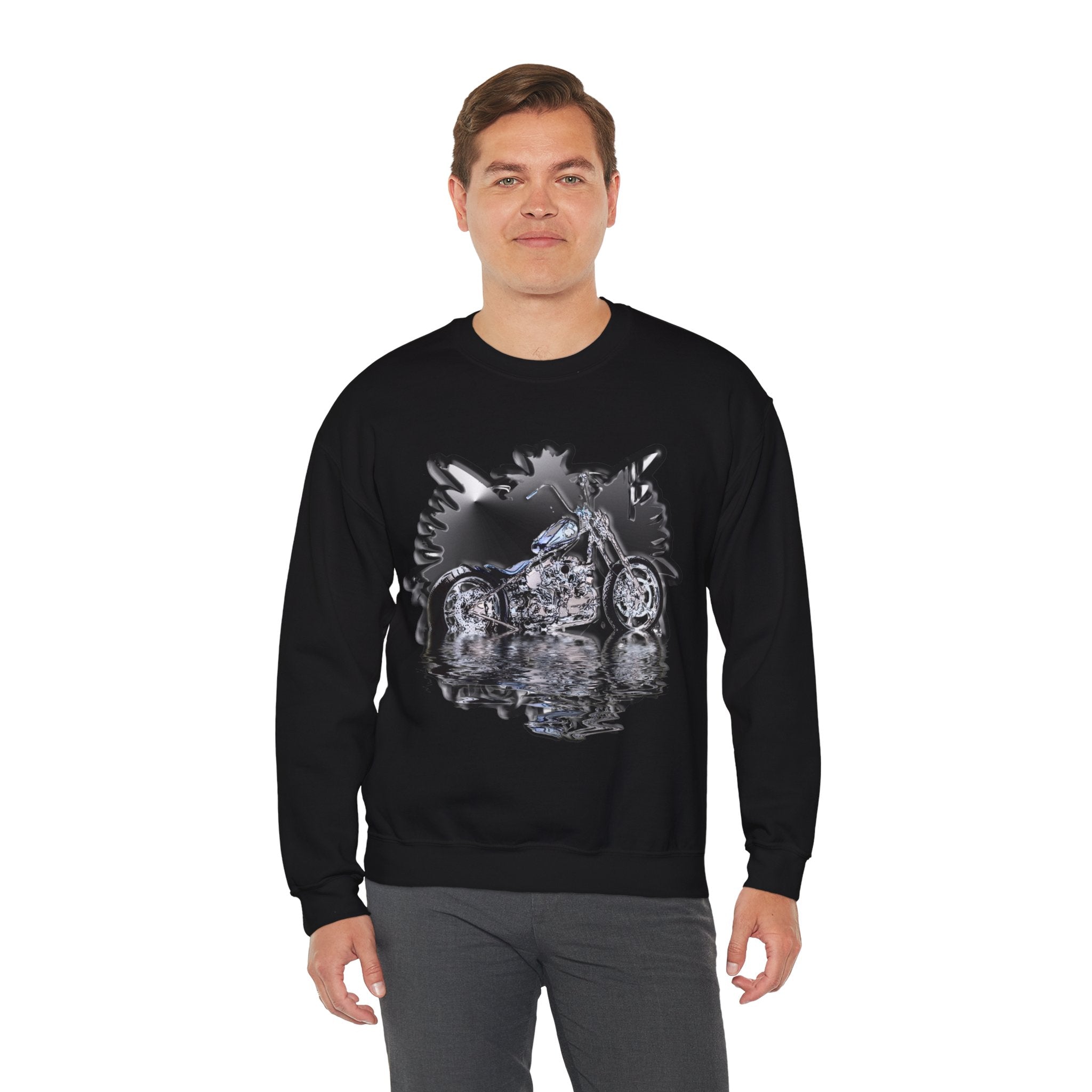 Motorcycle Unisex Heavy Blend™ Crewneck Sweatshirt