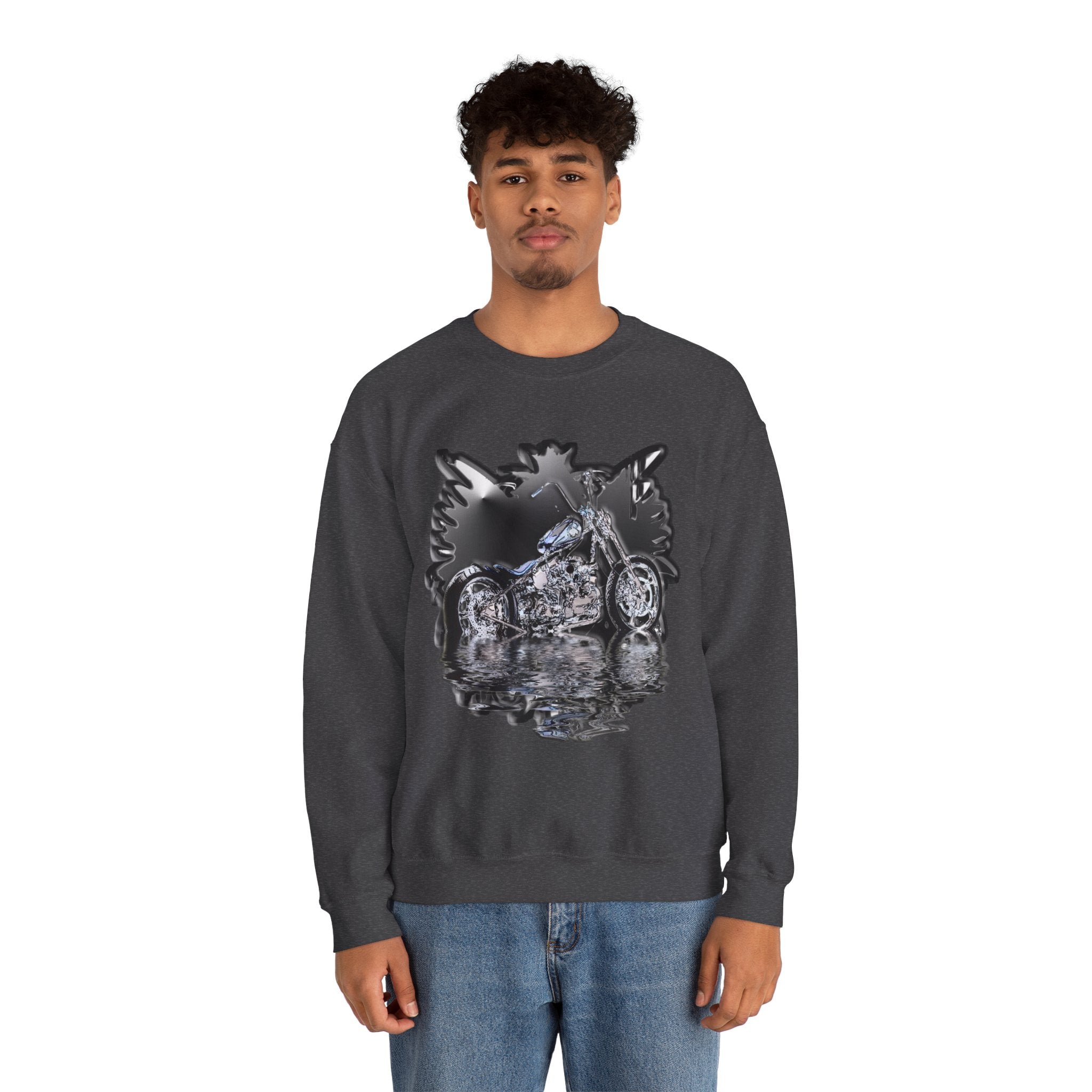 Motorcycle Unisex Heavy Blend™ Crewneck Sweatshirt