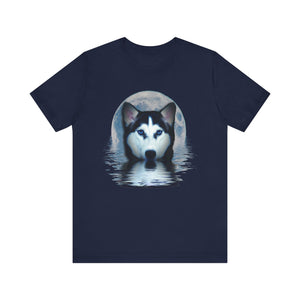 Husky Blue Moon Unisex Short Sleeve Tee