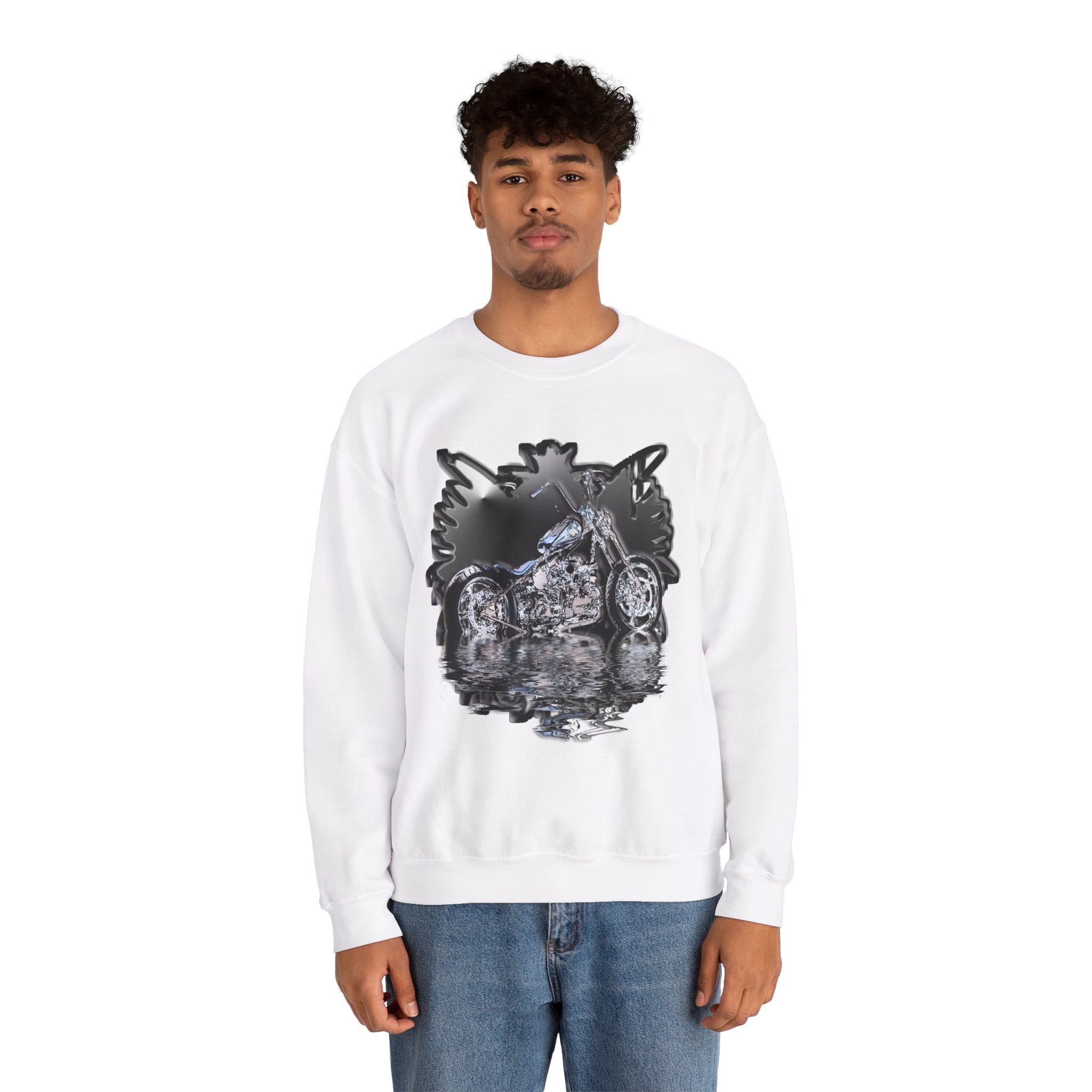 Motorcycle Unisex Heavy Blend™ Crewneck Sweatshirt