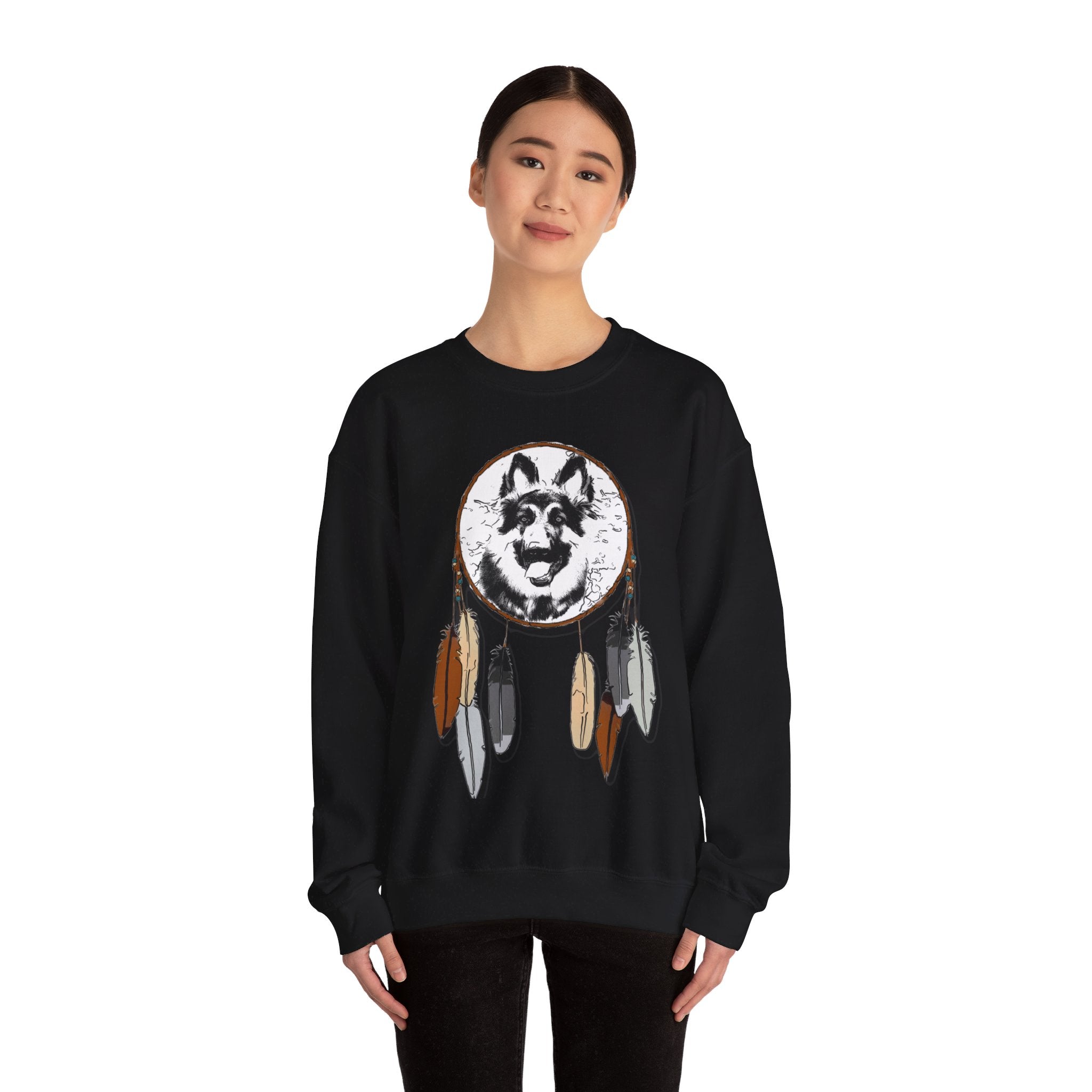 German Shepherd Dreamcatcher Unisex Heavy Blend™ Crewneck Sweatshirt