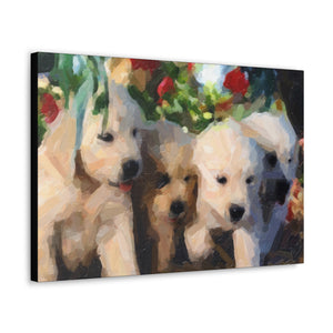 Golden Pups Canvas Gallery Wraps