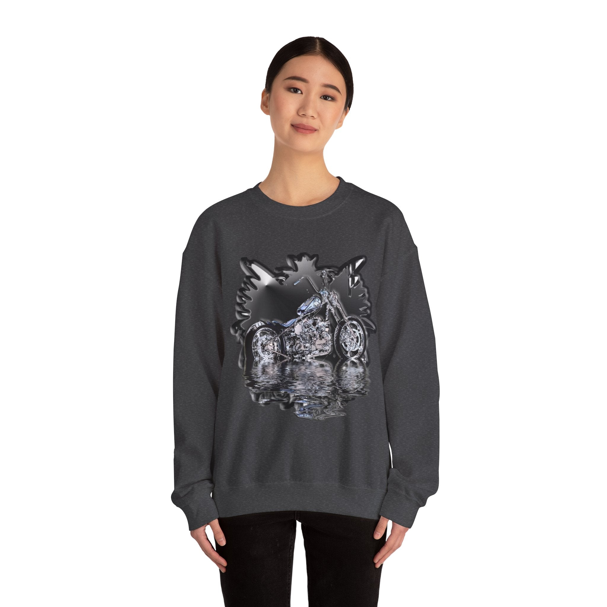 Motorcycle Unisex Heavy Blend™ Crewneck Sweatshirt