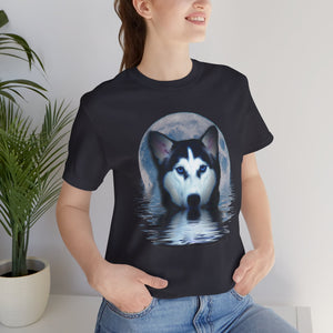 Husky Blue Moon Unisex Short Sleeve Tee