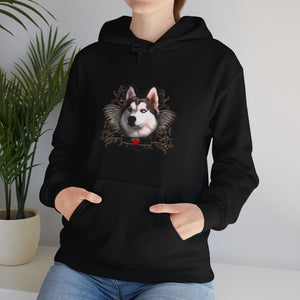 Husky Wings Unisex Hooded Sweatshirt