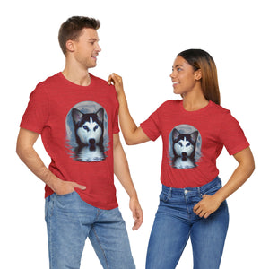 Husky Blue Moon Unisex Short Sleeve Tee