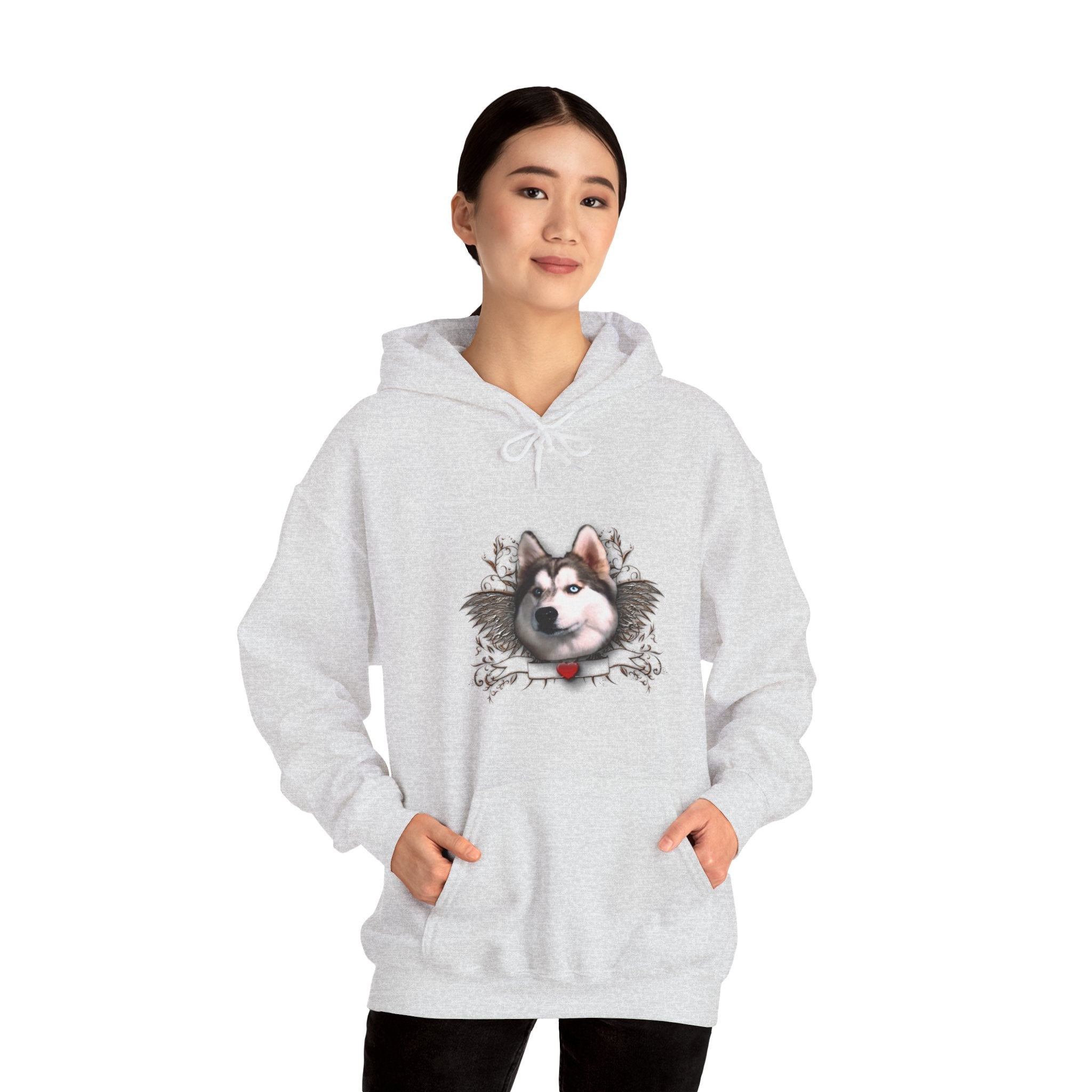 Husky Wings Unisex Hooded Sweatshirt