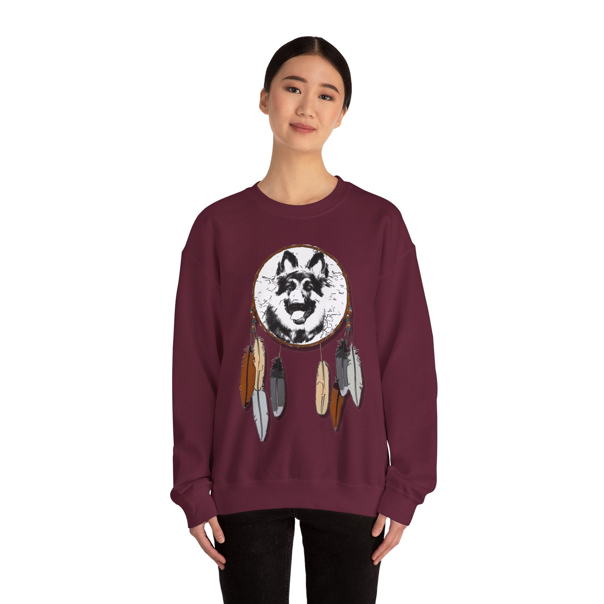 German Shepherd Dreamcatcher Unisex Heavy Blend™ Crewneck Sweatshirt