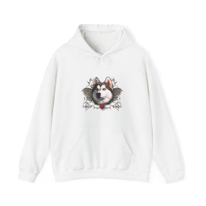 Husky Wings Unisex Hooded Sweatshirt