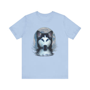 Husky Blue Moon Unisex Short Sleeve Tee