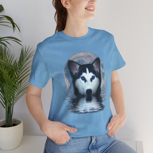 Husky Blue Moon Unisex Short Sleeve Tee