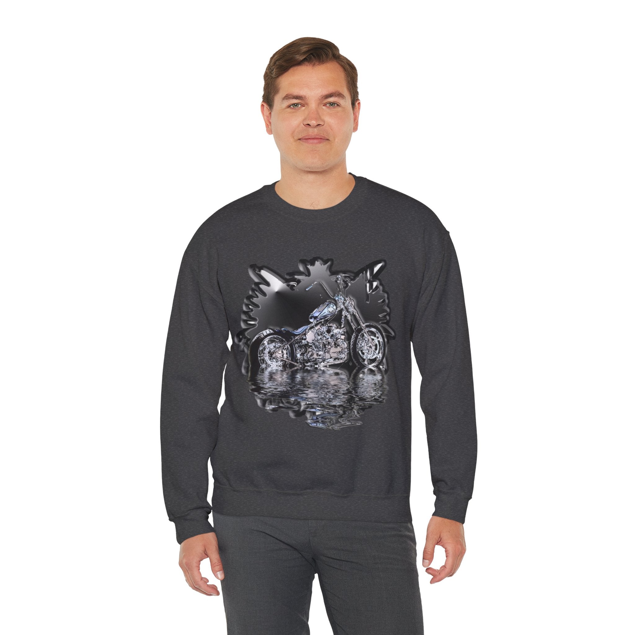 Motorcycle Unisex Heavy Blend™ Crewneck Sweatshirt