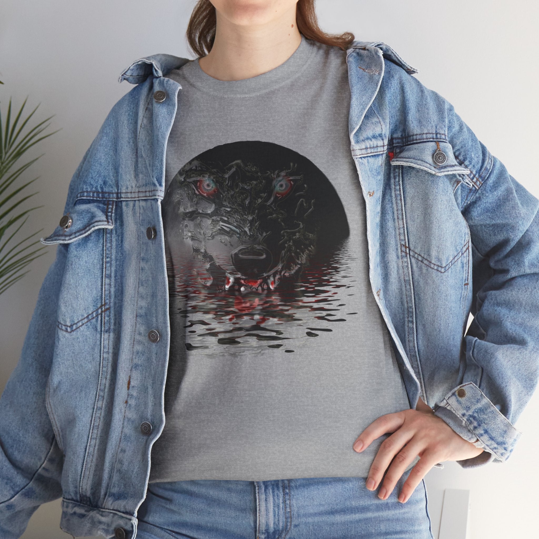 Wolf Moon Unisex Heavy Cotton Tee