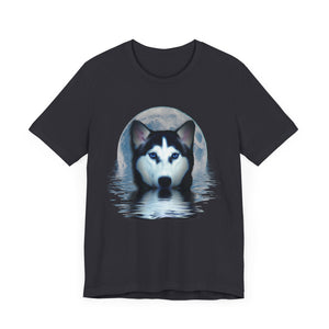 Husky Blue Moon Unisex Short Sleeve Tee