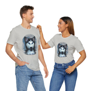 Husky Blue Moon Unisex Short Sleeve Tee