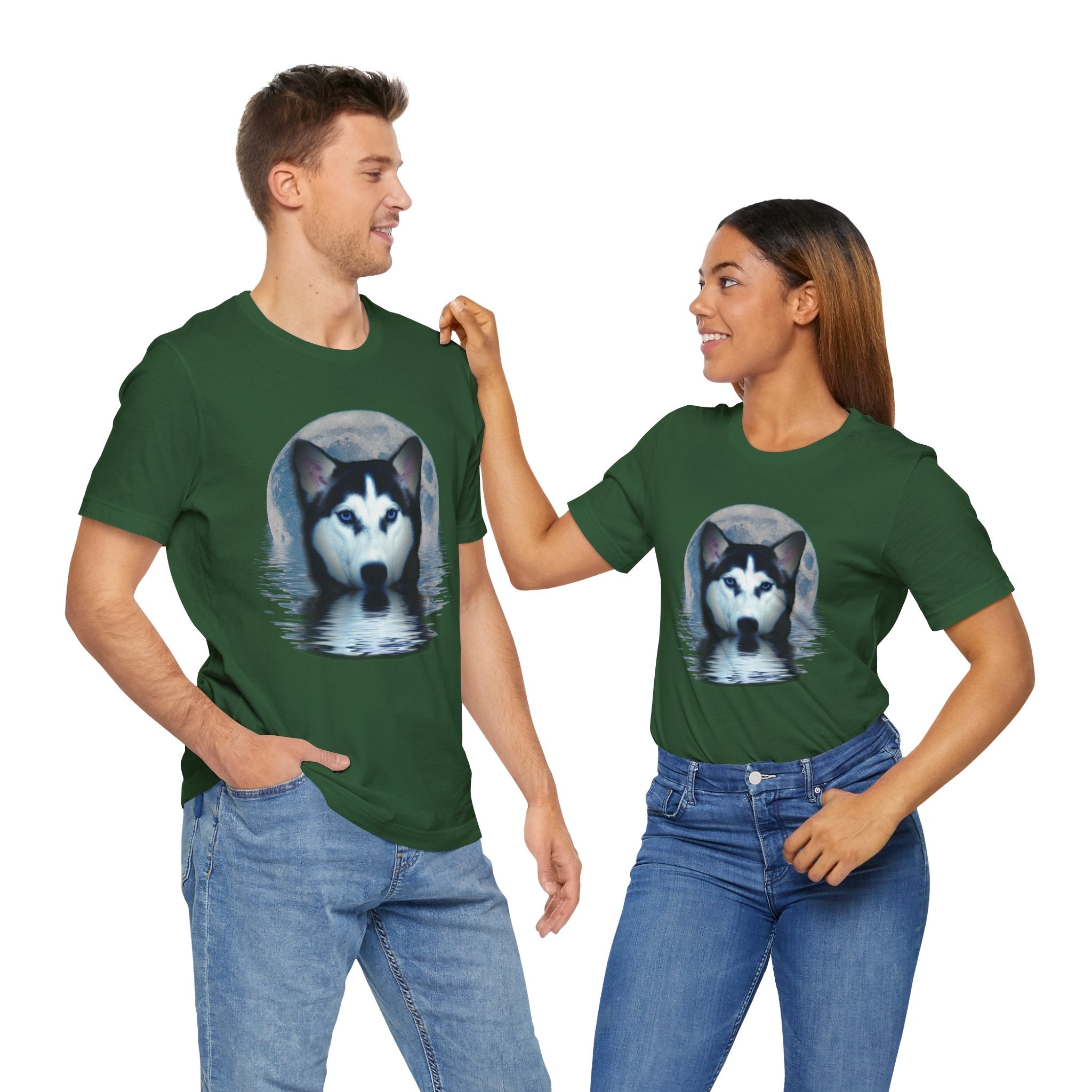 Husky Blue Moon Unisex Short Sleeve Tee