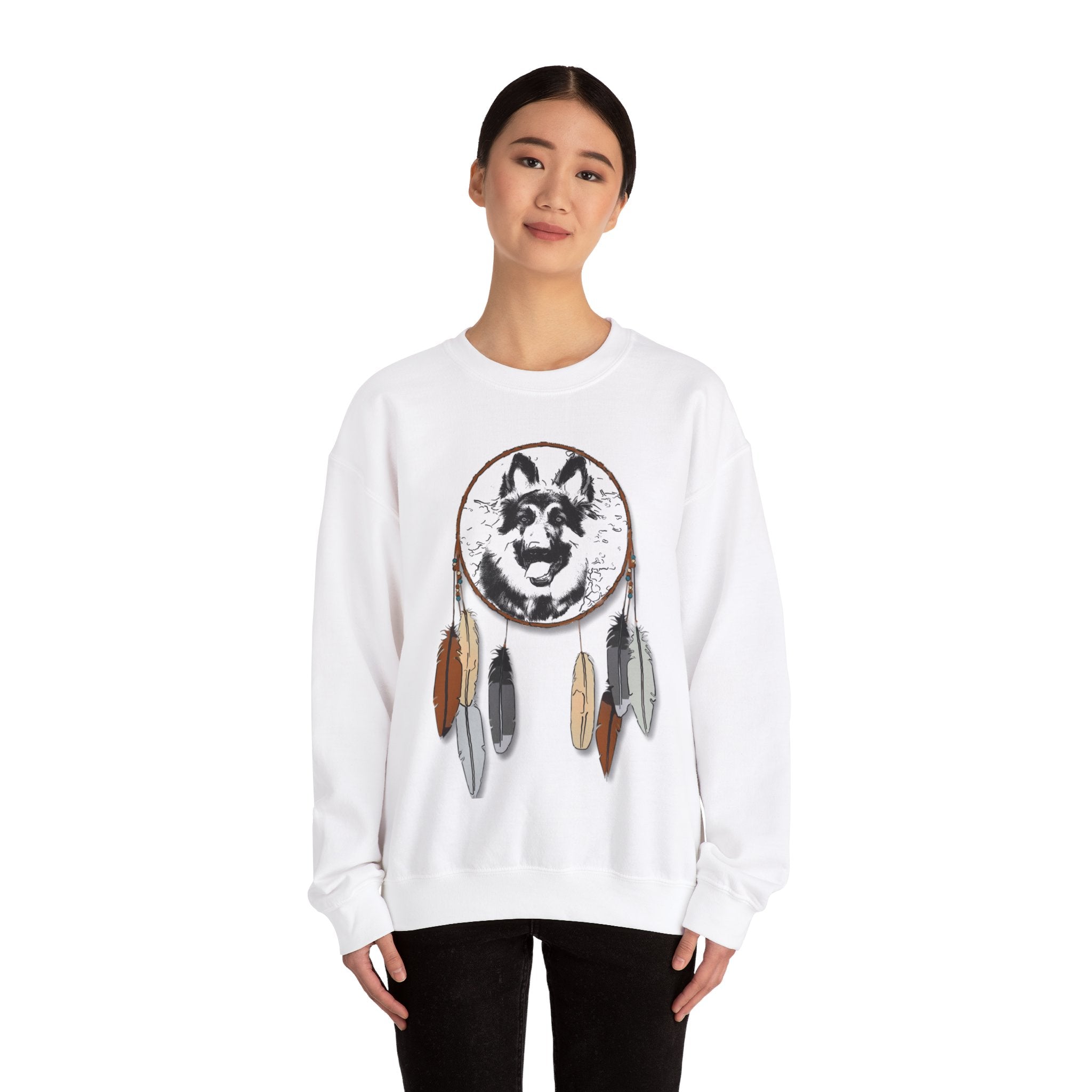 German Shepherd Dreamcatcher Unisex Heavy Blend™ Crewneck Sweatshirt