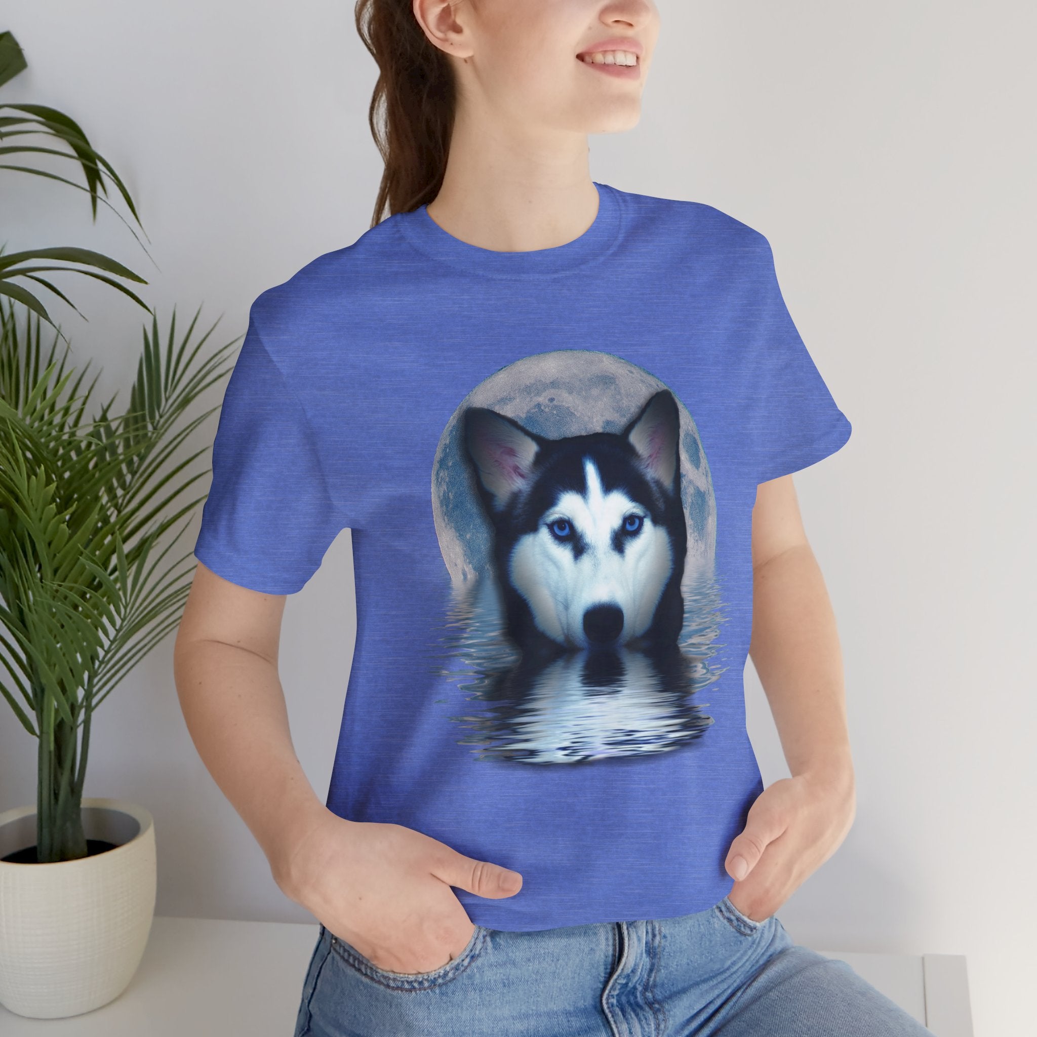 Husky Blue Moon Unisex Short Sleeve Tee