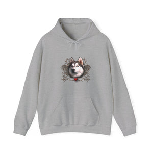 Husky Wings Unisex Hooded Sweatshirt