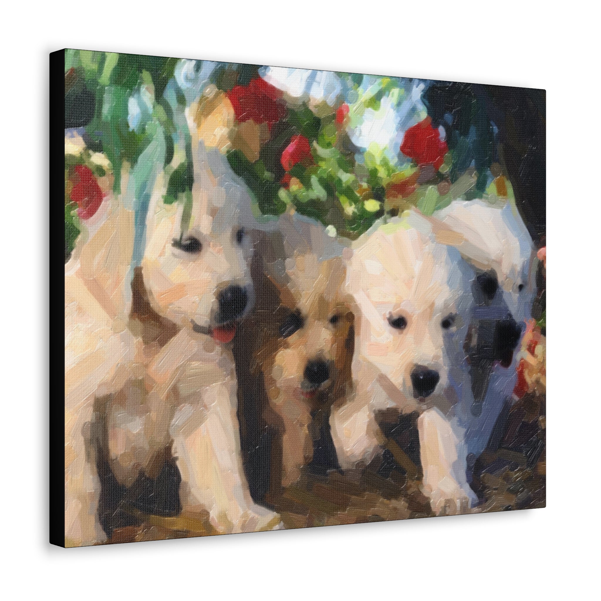 Golden Pups Canvas Gallery Wraps