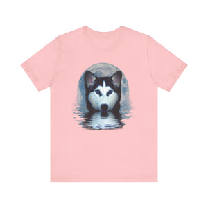 Husky Blue Moon Unisex Short Sleeve Tee