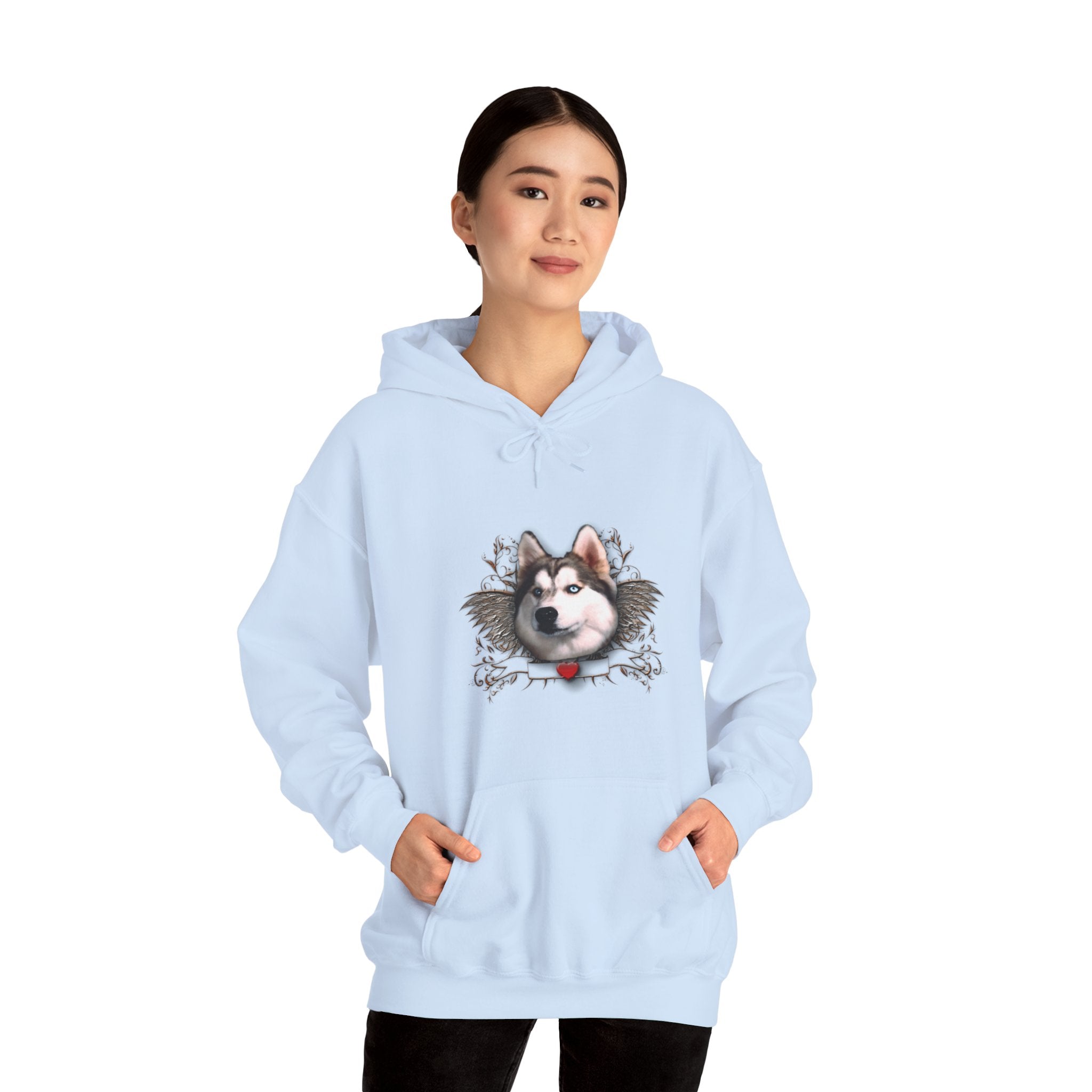 Husky Wings Unisex Hooded Sweatshirt