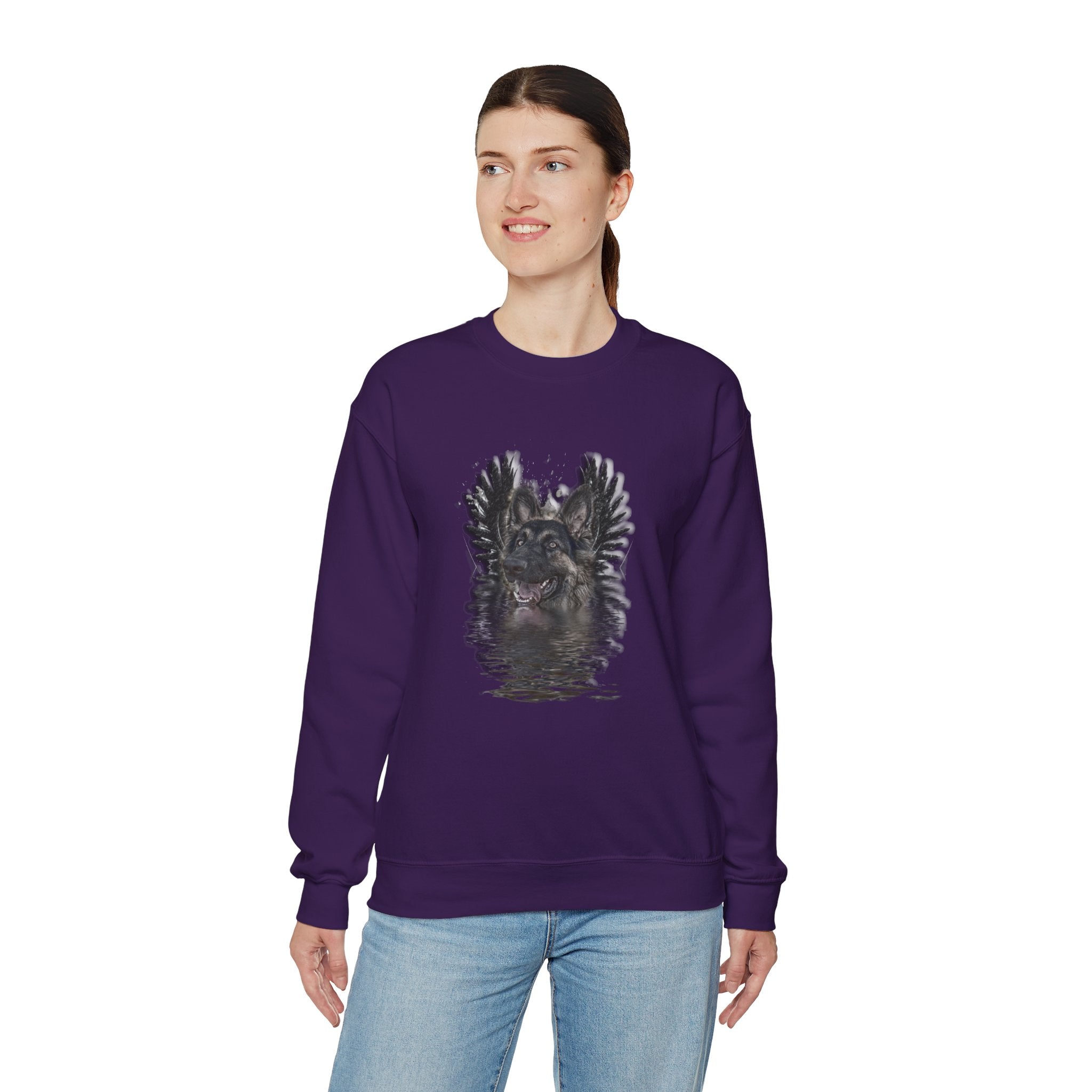 German Shepherd Grunge Unisex Crewneck Sweatshirt