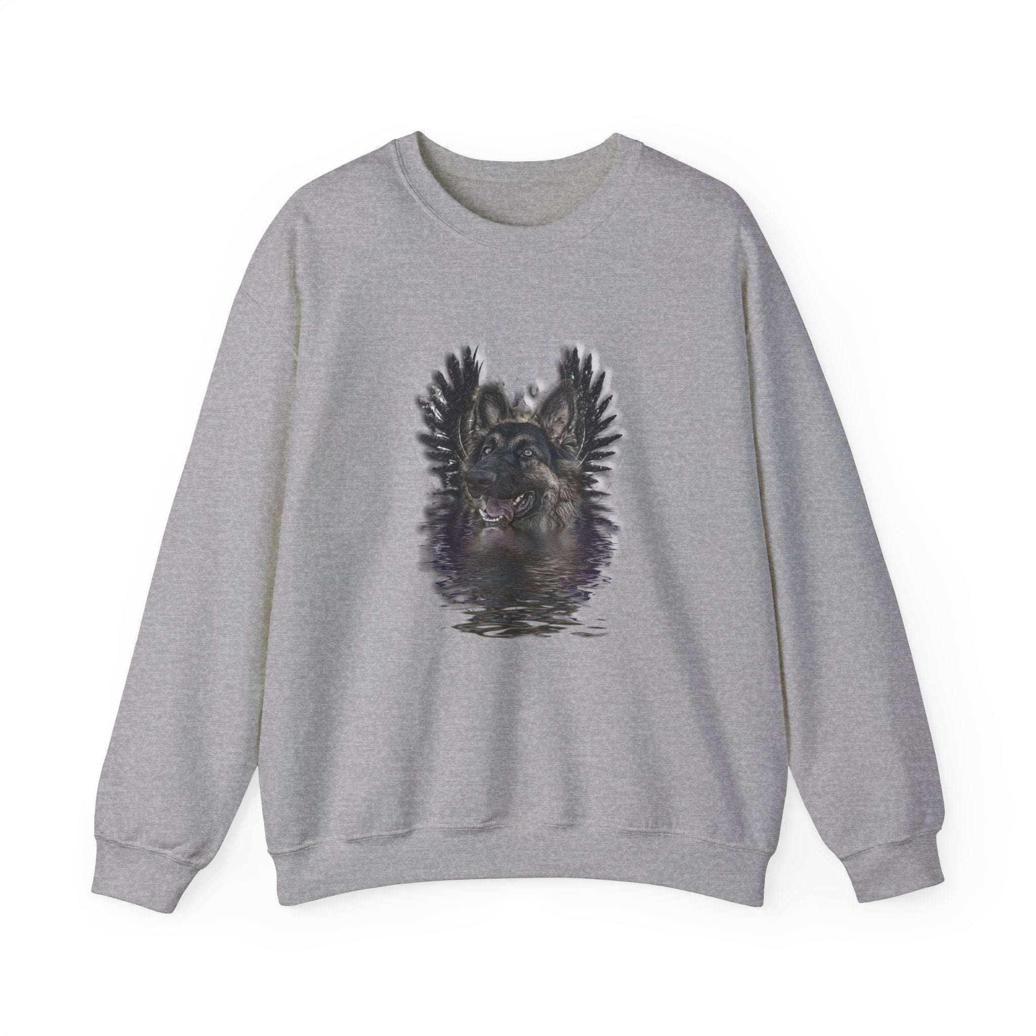 German Shepherd Grunge Unisex Crewneck Sweatshirt