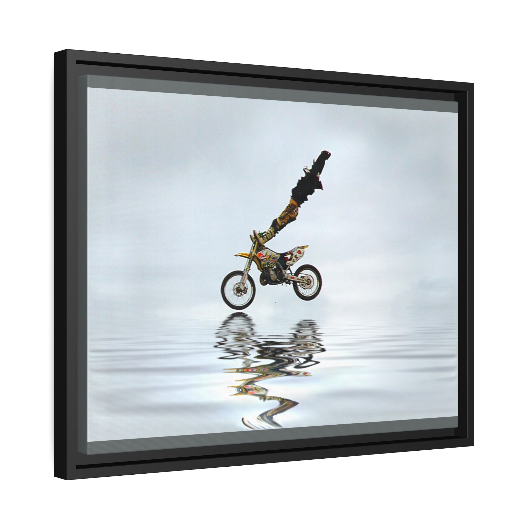 Ride on Water Matte Canvas, Black Frame