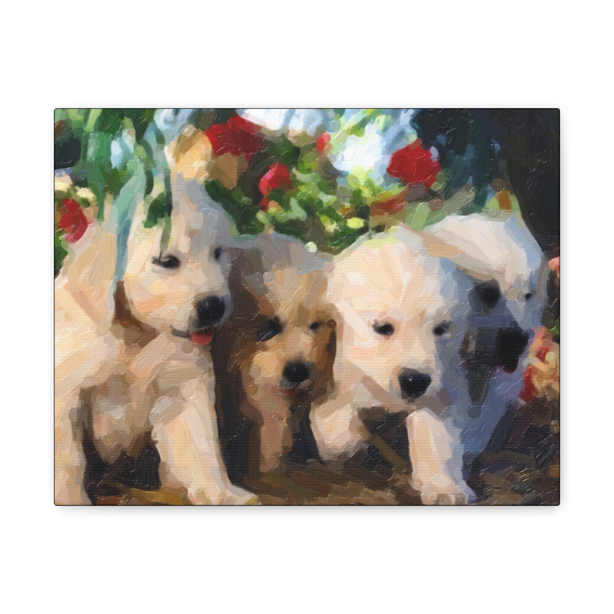 Golden Pups Canvas Gallery Wraps