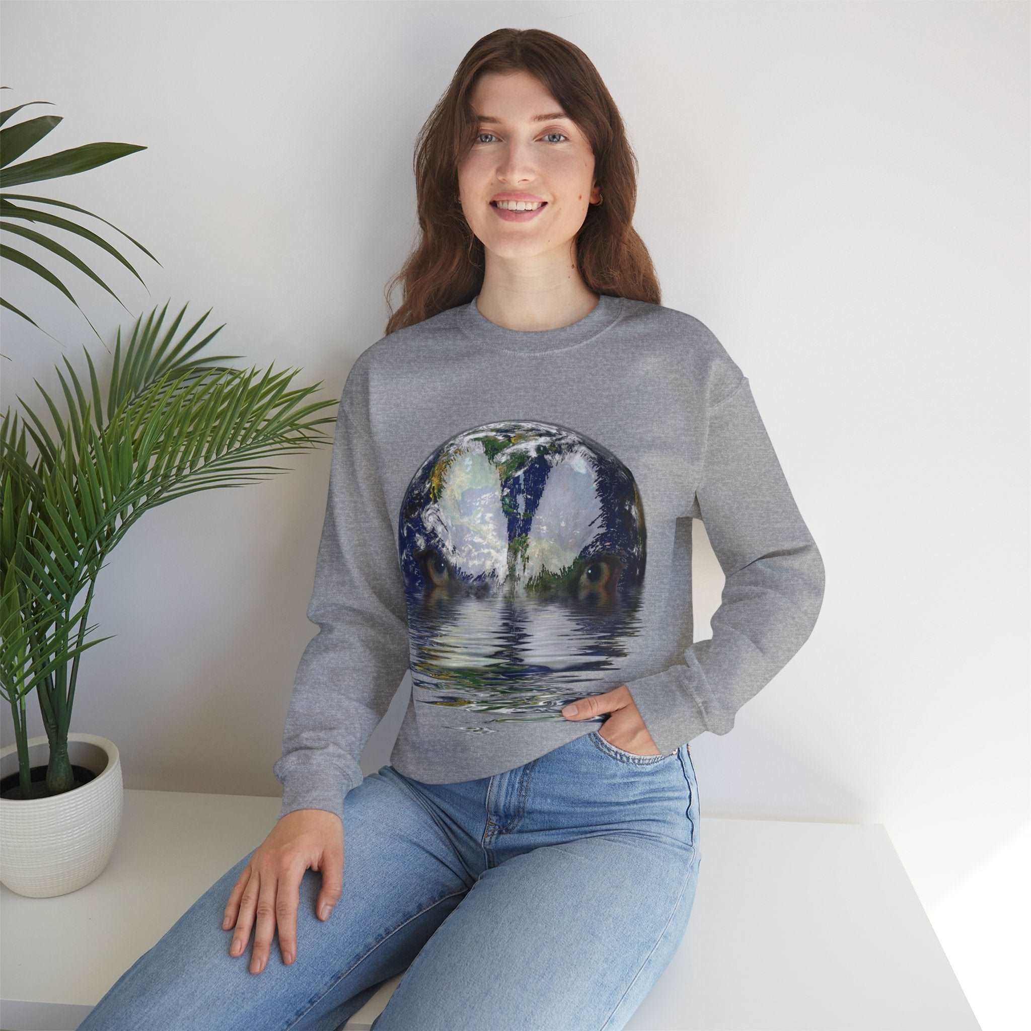 Angry Earth Unisex Heavy Blend™ Crewneck Sweatshirt