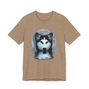 Husky Blue Moon Unisex Short Sleeve Tee