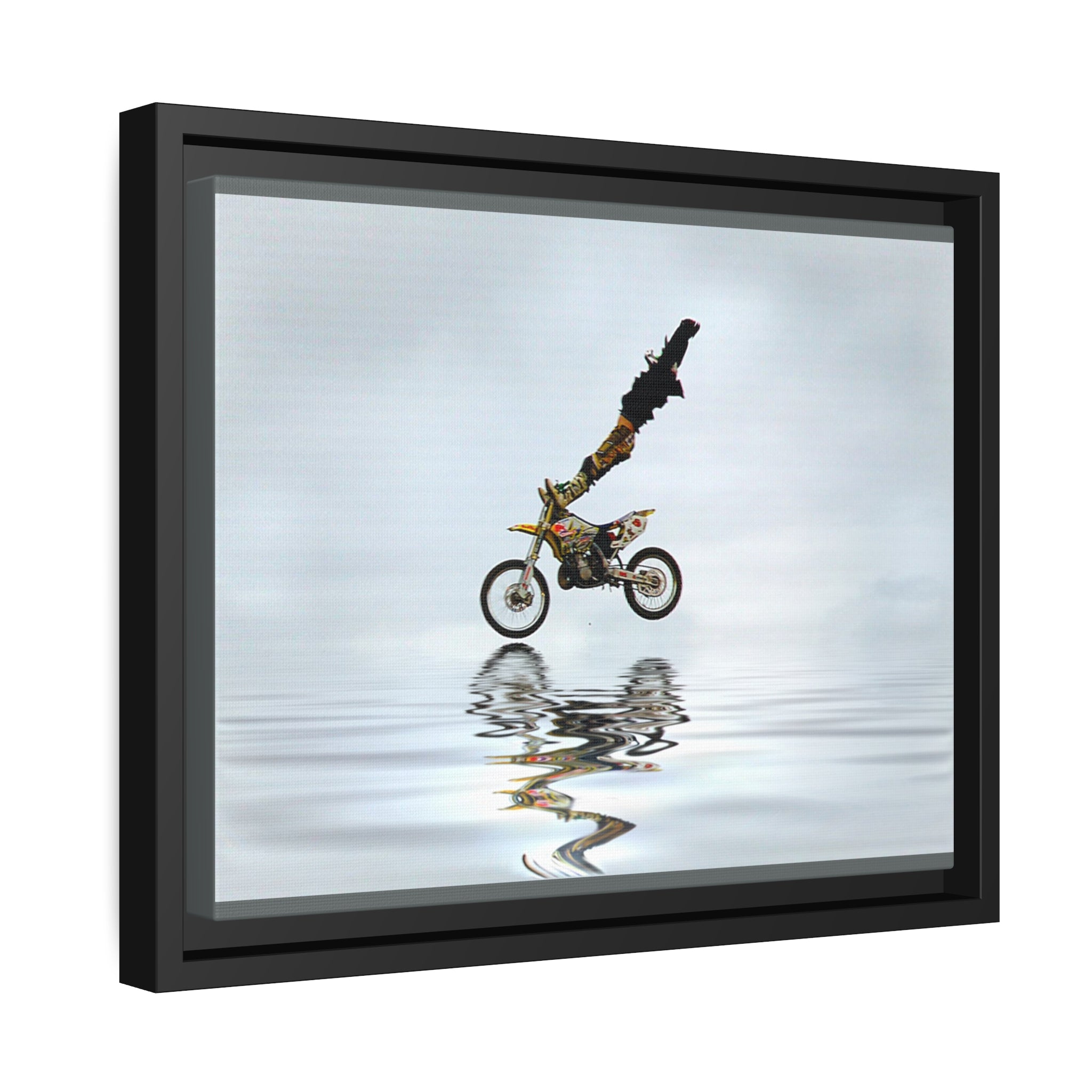 Ride on Water Matte Canvas, Black Frame